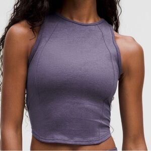 Lululemon Soft Sueded Crewneck Cropped Tank Top NIGHTFALL